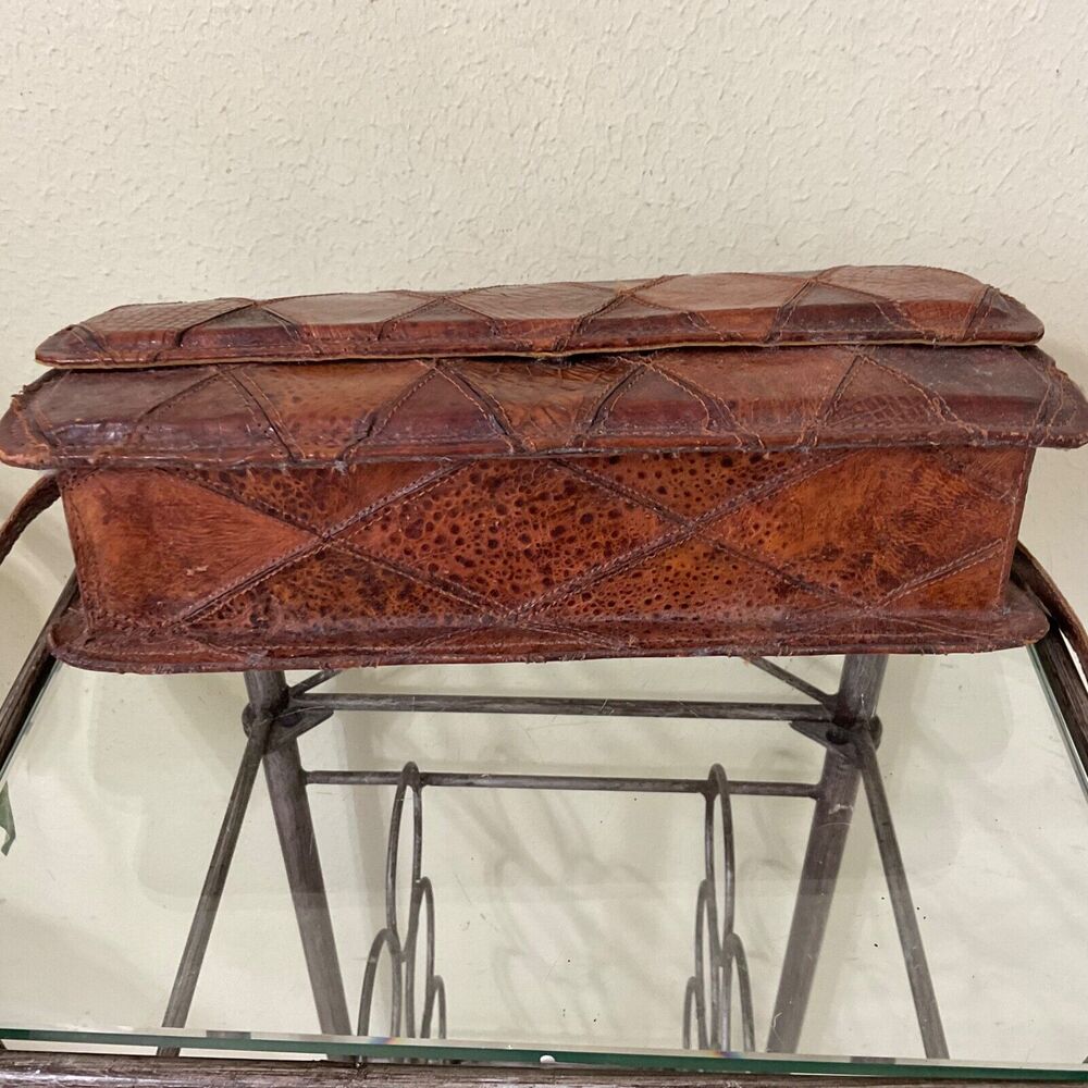 Vintage Patchwork Leather Shoulder/Crossbody Bag … - image 7